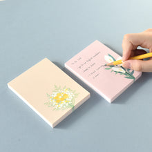 Load image into Gallery viewer, Monolike Memopad Flower For You B SET - 4 Packs, 4 Different Designs, 100 Sheets Per Pad, Total 400 Sheets, Note pads, Writing pads
