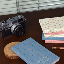 Load image into Gallery viewer, Monolike Olivia&#39;s Flowers Paperback Line Notebook - 01. Blue_Design note, Mini note, Simple note, Notebook, 192 Pages, 4.13x6.69
