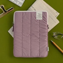 Load image into Gallery viewer, Monolike Archive 247 Cushion Tablet Pouch 11inch, Purple - Padded Protective Sleeve for iPad Pro/Air, Soft Vintage Style Case
