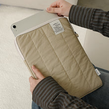 Load image into Gallery viewer, Monolike Archive 247 Cushion Tablet Pouch 11inch, Beige - Padded Protective Sleeve for iPad Pro/Air, Soft Vintage Style Case
