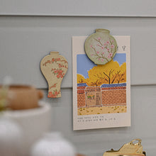 Load image into Gallery viewer, Monolike Pottery &amp; Lucky Pouch Paper Magnets, 4P C Set - Traditional Collectible Decorative Fridge Magnets for Home, Office, and Gift
