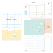 Load image into Gallery viewer, Monolike B6 Storytown Afternoon Diary 6 Month Planner, Fishbowl &amp; cat - Academic Planner, Weekly &amp; Monthly Planner, Scheduler, Undated Planner, 128x182mm
