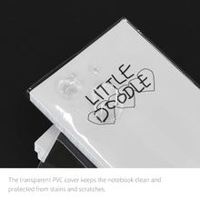 Load image into Gallery viewer, Monolike Little Doodle PVC Handy Notebook, Triple Heart - Exposed Binding, PVC cover, Academic, Journal, Diary, 160pages
