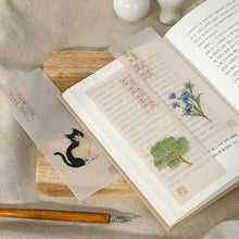 Load image into Gallery viewer, Monolike Minwha Black Cat+Pink Rabbit Acrylic Bookmark 6P SET - Modern Book Accessory for Aesthetic Reading
