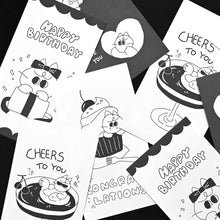 Load image into Gallery viewer, Monolike Littledoodle Series.2 Happy Birthday Mini Letter Set - 8Type, 32 Sheets &amp; 16 Envelopes, Cute Aesthetic Stationery
