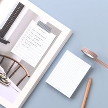 Load image into Gallery viewer, Monolike Memopad Basic Line A SET - 4 Packs, 4 Different Designs, 100 Sheets Per Pad, Total 400 Sheets, Note pads, Writing pads
