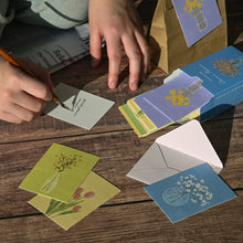 Load image into Gallery viewer, Monolike Day by Day Card, 106 Olivia's Flowers Series.1 - Mix 48 Mini Single cards, 24 envelopes Package
