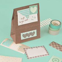 Load image into Gallery viewer, Monolike Mint Choco Sticker Pack (102pcs) - Aesthetic Scrapbooking Material, Writable Paper Sticker Set for Planners and Journals Decor
