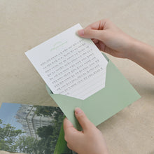 Load image into Gallery viewer, Monolike Capture the Life Green Letter Paper and Envelopes Set - 8Type, 32 Letter Paper + 16 Envelopes
