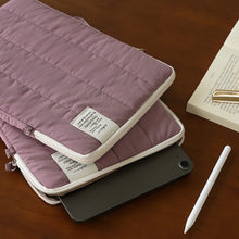 Load image into Gallery viewer, Monolike Archive 247 Cushion Tablet Pouch 11inch, Purple - Padded Protective Sleeve for iPad Pro/Air, Soft Vintage Style Case
