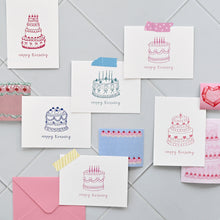 Load image into Gallery viewer, Monolike Day by Day Card, 122 Cake House: Birthday - Mix 48 Mini Single cards, 24 envelopes Package
