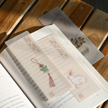 Load image into Gallery viewer, Monolike Minwha Black Cat+Pink Rabbit Acrylic Bookmark 6P SET - Modern Book Accessory for Aesthetic Reading
