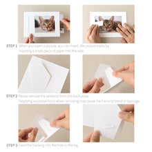 Load image into Gallery viewer, Monolike Standing Paper Photo Frames 4x6 Inch Window, Oval 20 Pack - Tabletop Cardboard Picture Frame Stand Set with Various Window Shapes for Desktop &amp; Shelf Display

