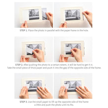 Load image into Gallery viewer, Monolike Paper Photo Frames 4x6 Inch Window, Ticket 20 Pack - Cardboard Picture Frame Set with Various Window Shapes for Home Gallery Wall &amp; Desktop Decor

