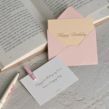 Load image into Gallery viewer, Monolike Day by Day Card, 109 Happy Birthday Romantic - Mix 48 Mini Single cards, 24 envelopes Package
