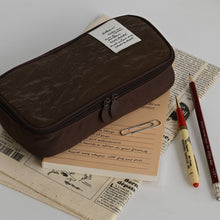 Load image into Gallery viewer, Monolike Archive 247 Standard E1 Pen Case, Brown - Pencil Pouch, Portable Pencil Bag, Pencil Case, Office Pouch case
