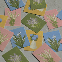 Load image into Gallery viewer, Monolike Day by Day Card, 106 Olivia's Flowers Series.1 - Mix 48 Mini Single cards, 24 envelopes Package
