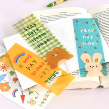 Load image into Gallery viewer, Monolike Happy and Lucky+Unmatched Friends Acrylic Bookmark 6P SET - Modern Book Accessory for Aesthetic Reading
