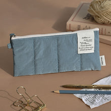 Load image into Gallery viewer, Monolike Archive247 Cushion Pencil Case, 02. Indie Blue - Pencil Pouch, Portable Pencil Bag, Pencil Case, Office Pouch case, Cushion, Soft, Vintage
