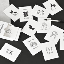 Load image into Gallery viewer, Monolike Day by Day Card, 121 The Fluffy Club - Mix 48 Mini Single cards, 24 envelopes Package
