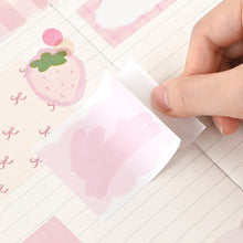 Load image into Gallery viewer, Monolike Strawberry Vanilla Sticker Pack (102pcs) - Aesthetic Scrapbooking Material, Writable Paper Sticker Set for Planners and Journals Decor
