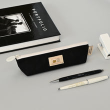Load image into Gallery viewer, Monolike Unmatched Friends Canoe Pencil Case, Black - Slim Stationery Pouch, Lightweight Pen Organizer, Portable Pencil Bag for Everyday Use
