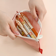 Load image into Gallery viewer, Monolike Happy and Lucky Daily pen case, Pink - Slim Water-Resistant Nylon Pen Pouch, Aesthetic Vivid Stationery Organizer for Office
