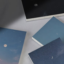 Load image into Gallery viewer, Monolike PVC Handy Planner Notebook Moonlight, Daydream night - Undated 5 Month Planner, Handheld Lay Flat Diary with Clear PVC Pocket Cover for Office
