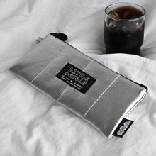 Load image into Gallery viewer, Monolike Little Doodle Cushion Pencil Case, Silver - Pencil Pouch, Portable Pencil Bag, Pencil Case, Office Pouch case, Cushion, Soft, achromatic color
