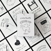 Load image into Gallery viewer, Monolike Message Little doodle Cheer up Series. 2 Card - Mix 40 Mini Postcards, 20 envelopes Package
