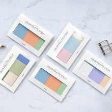 Load image into Gallery viewer, Monolike Color Palette Sticky Plan 30p Series. 2 A SET 4P - Self-Adhesive Memo Pad 30 Sheets
