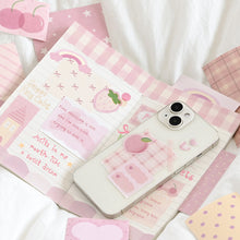 Load image into Gallery viewer, Monolike Strawberry Vanilla Sticker Pack (102pcs) - Aesthetic Scrapbooking Material, Writable Paper Sticker Set for Planners and Journals Decor
