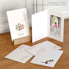 Load image into Gallery viewer, Monolike Paper Frame Photo Card Minhwa, Cat 5P SET - 4x6 Inch Picture Frame Note Card, Greeting cards, Assorted Happy Birthday, Thank you
