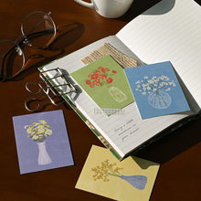 Load image into Gallery viewer, Monolike Day by Day Card, 106 Olivia's Flowers Series.1 - Mix 48 Mini Single cards, 24 envelopes Package
