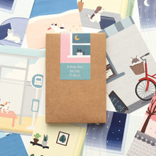 Load image into Gallery viewer, Monolike Playing Days Single card - mix 12 pack, greeting card, 3.9x5.8"
