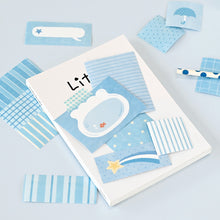 Load image into Gallery viewer, Monolike Blue Sherbet Sticker Pack (102pcs) - Aesthetic Scrapbooking Material, Writable Paper Sticker Set for Planners and Journals Decor
