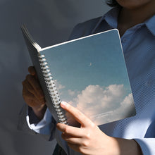 Load image into Gallery viewer, Monolike A5 Planning Notebook Moonlight, Blue night - Undated 4-Month Planner, Portable Lay-Flat Spiral-Bound Diary for Office Use
