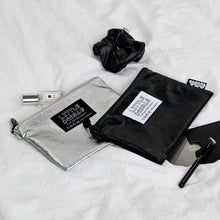 Load image into Gallery viewer, Monolike Little Doodle Flat Pouch, Black - Makeup Bag, Cosmetic Bag, Travel Bag, Toiletry Bag, Organizer, Storage Bag
