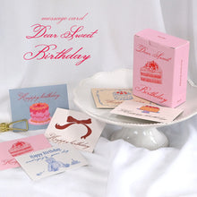 Load image into Gallery viewer, Monolike Message Dear Sweet birthday Card - Mix 40 Mini Postcards, 20 envelopes Package
