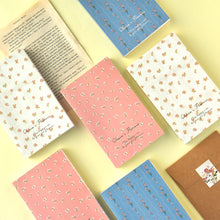 Load image into Gallery viewer, Monolike Olivia&#39;s Flowers Paperback Line Notebook - 01. Blue_Design note, Mini note, Simple note, Notebook, 192 Pages, 4.13x6.69
