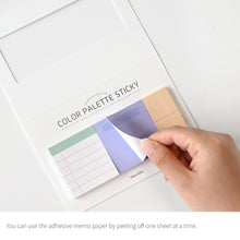 Load image into Gallery viewer, Monolike Color Palette Sticky Plan 30p Series. 2 A SET 4P - Self-Adhesive Memo Pad 30 Sheets
