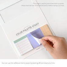 Load image into Gallery viewer, Monolike Color Palette Sticky Plan 30p Series. 2 B SET 4P - Self-Adhesive Memo Pad 30 Sheets

