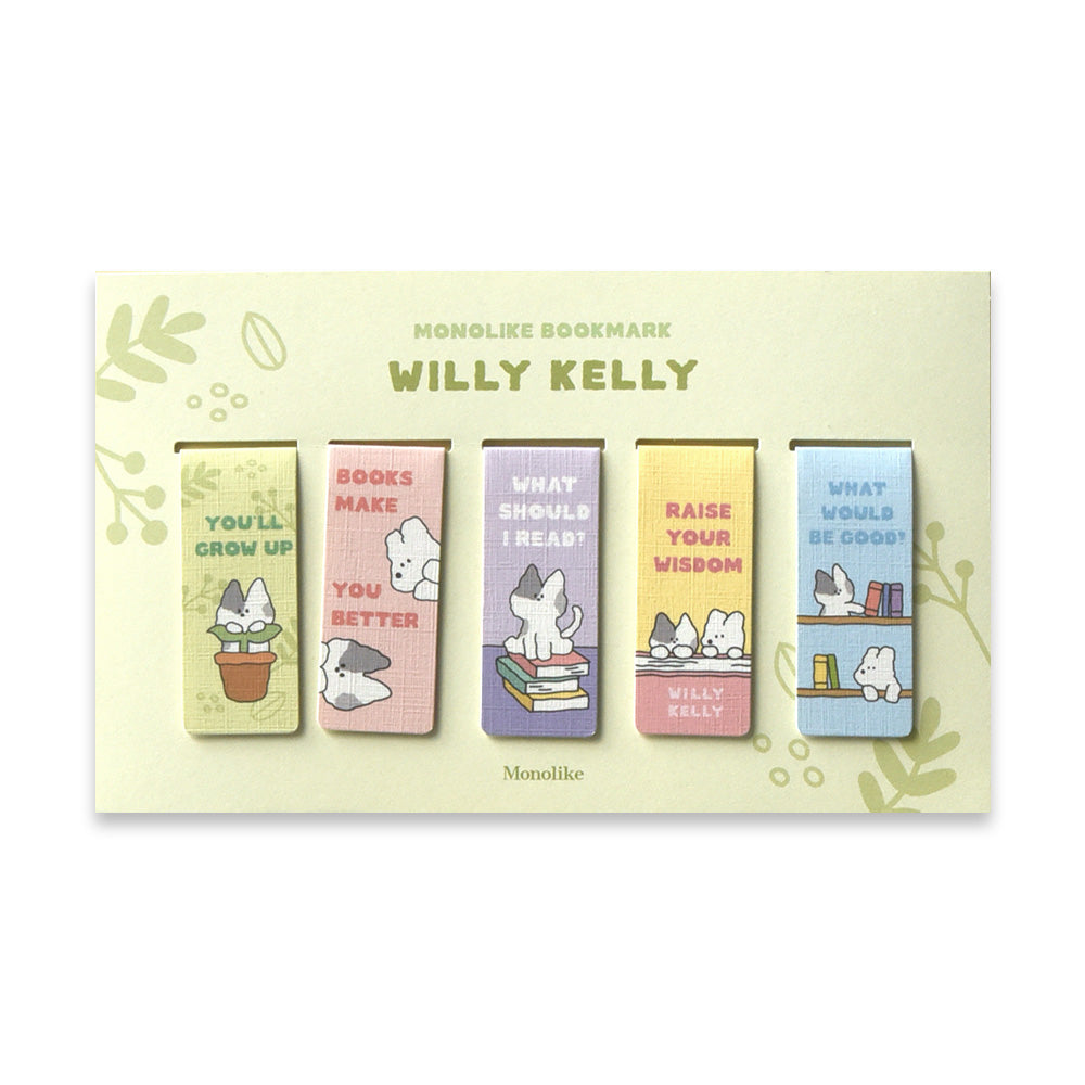 Monolike Magnetic Bookmarks Willy Kelly, Set of 5