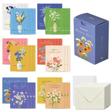 Load image into Gallery viewer, Monolike Day-by-day Card, Olivia’s Flowers Ver.2 - Mix 36 Mini Postcards, 36 envelopes, 36 stickers Package
