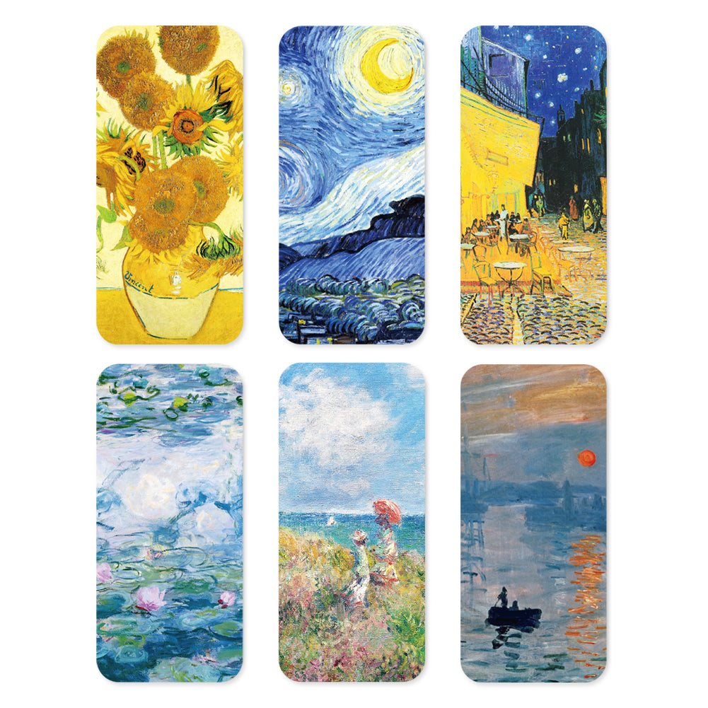 Monolike Art Collection Gogh Monet Hard Bookmark 6P SET