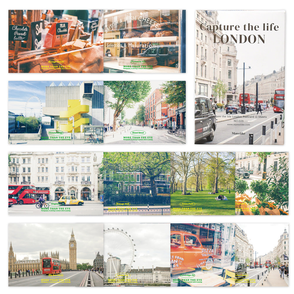 Monolike CAPTURE THE LIFE, LONDON Single card - mix 12 pack