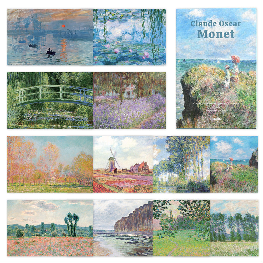 Monolike Claude Monet Single card - mix 12 pack