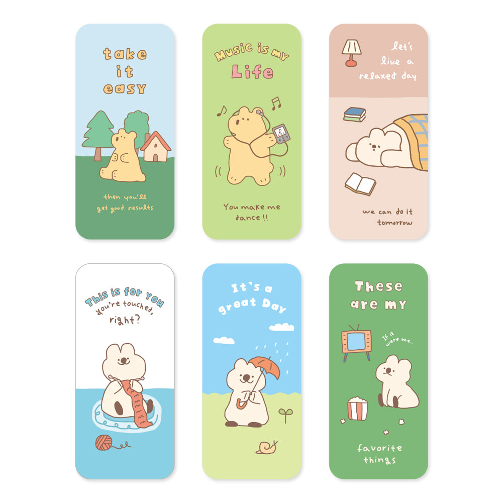 Monolike Storytown Afternoon Hard Bookmark 6P SET