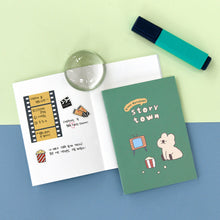 Load image into Gallery viewer, Monolike Story town Afternoon mini notebook 6p B-SET_Mini note, Pocket note, Blank note, Pocket size, a portable note, 48pages
