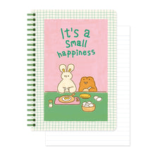 Load image into Gallery viewer, Monolike Unmatched Friends A5 Line Spiral Notebook, Small Happiness - Hardcover 5.83 x 8.27inch 128 Page
